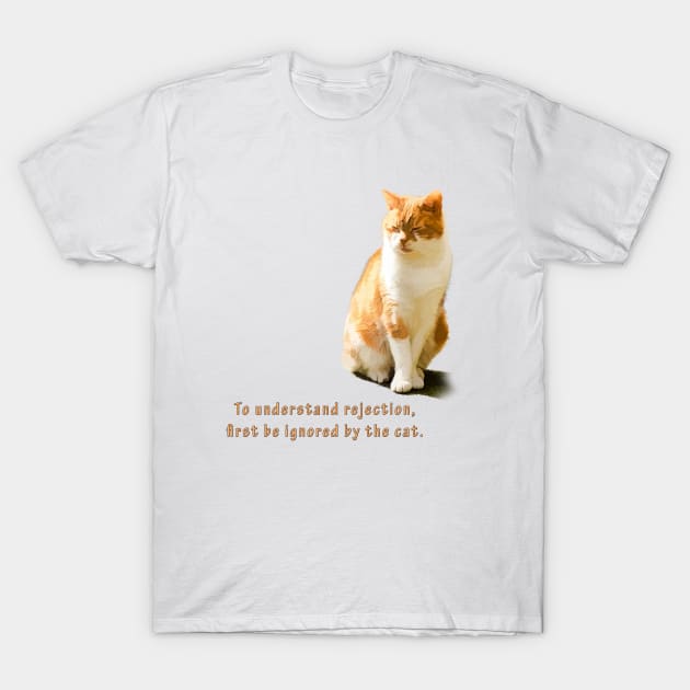 Rejection is being ignored by the cat! T-Shirt by rivers